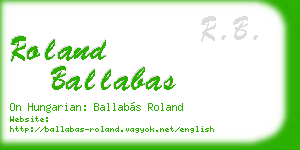 roland ballabas business card